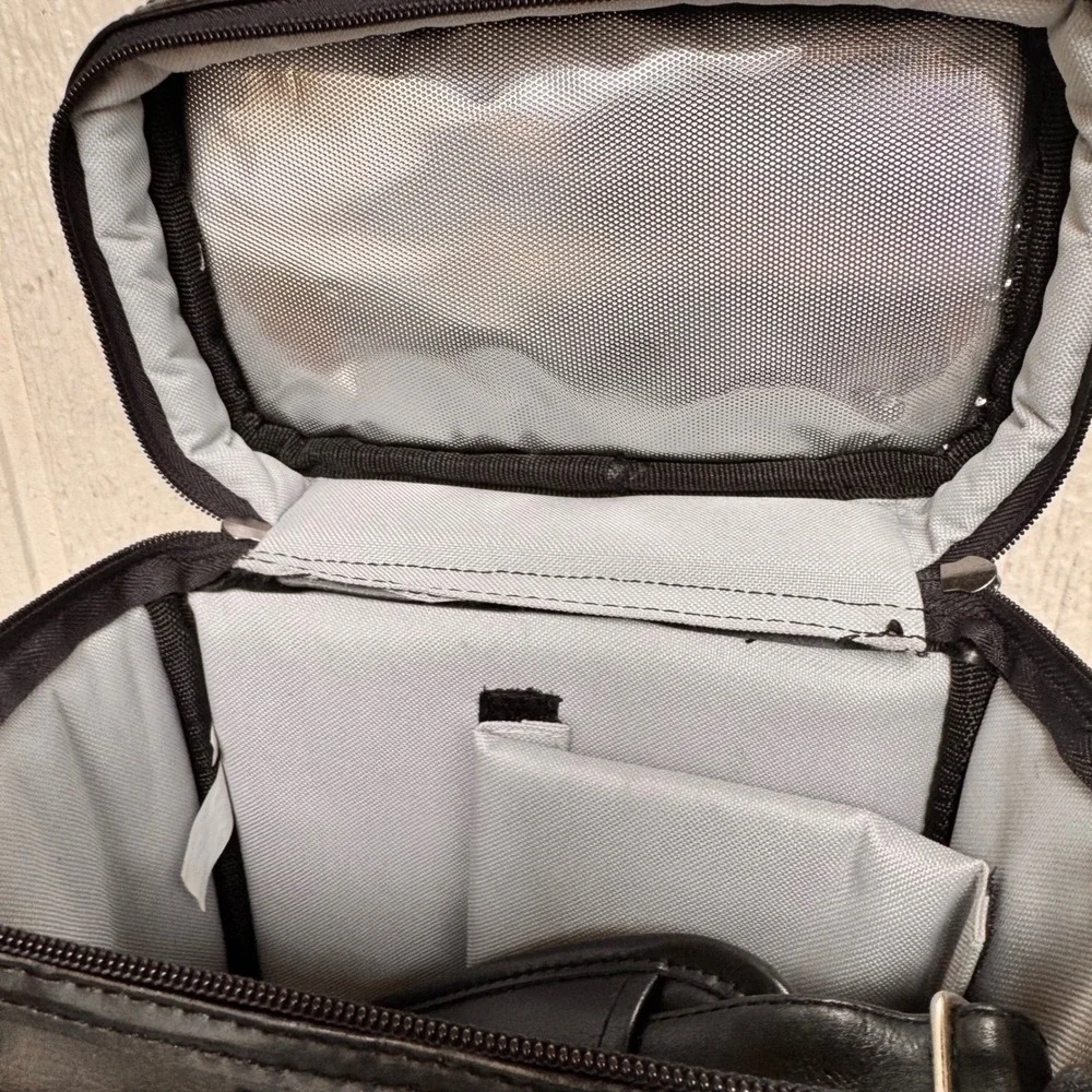 Legacy‎ Picnic Tools Black Faux Leather Insulated Carry Bag w/ Cheese Board Y2K